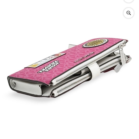 NWT Michael Kors Jet Set Travel Wristlet (Dragonfruit) - Picture 4 of 8